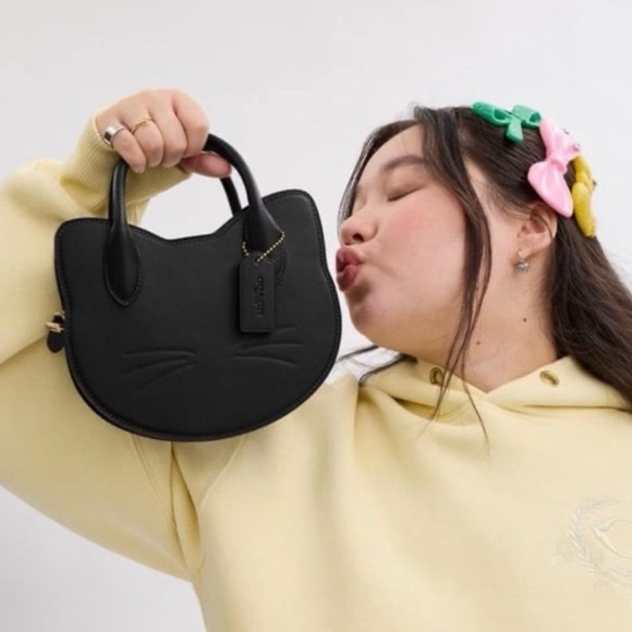 Coach NWT Halloween Black Cat Bag - Picture 1 of 5